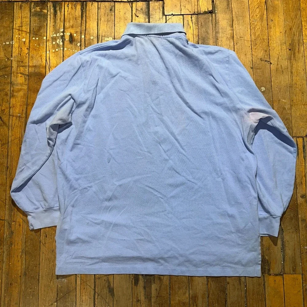 Polo Ralph Lauren Polo‎ Shirt Mens 2XL Blue Pony High Low Slit Golf Performance